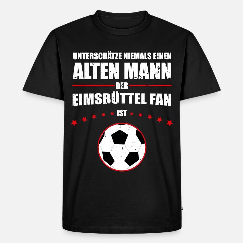 Alter Mann - Eimsbüttel Fußball Fan | Retro - Männer Premium Bio T-Shirt - Schwarz