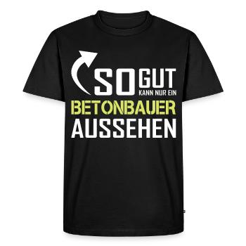 Only a concrete worker can look so good - Men's Premium Organic T-Shirt - black - Front - Nico (187cm)