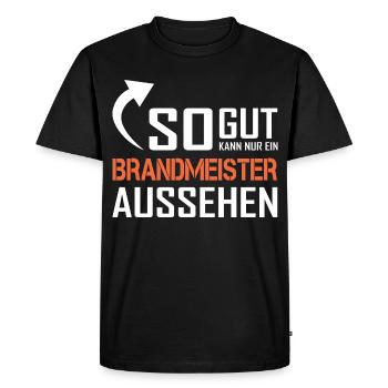Seul un chef des pompiers peut avoir l’air aussi bien - T-shirt Premium bio Homme - noir - Devant - Nico (187cm)