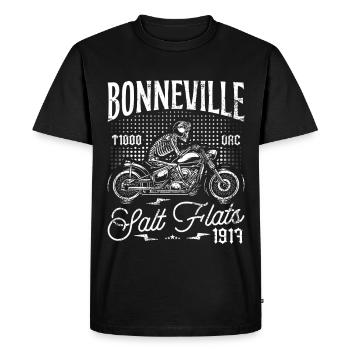 Bonneville Salt Flats Motorcycle Birthday 1917 - Men's Premium Organic T-Shirt - black - Front - Nico (187cm)