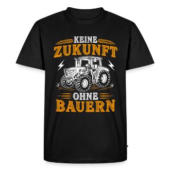 Pas d’avenir sans tracteur agricole pour agriculteurs - T-shirt Premium bio Homme - noir - Devant - Nico (187cm)