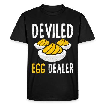 Stuffed Eggs Deviled Eggs Thanskgiving - Men's Premium Organic T-Shirt - black - Front - Nico (187cm)