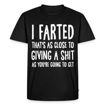 Pet drôle Dire Humour Rétro Citation Sarcastique - T-shirt Premium bio Homme - noir - Devant - Nico (187cm)