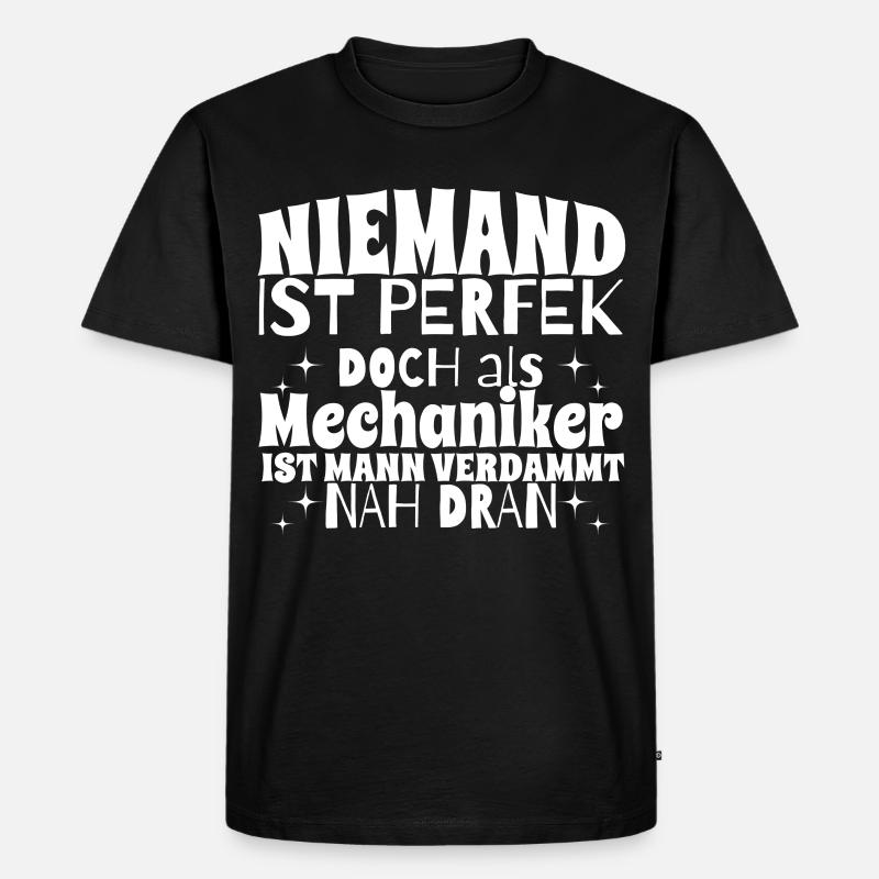 Mechaniker Handwerker Geschenk - Männer Premium Bio T-Shirt - Schwarz
