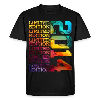 ÉDITION LIMITÉE 2014 12 ANS 12E ANNIVERSAIRE - T-shirt Premium bio Homme - noir - Devant - Nico (187cm)