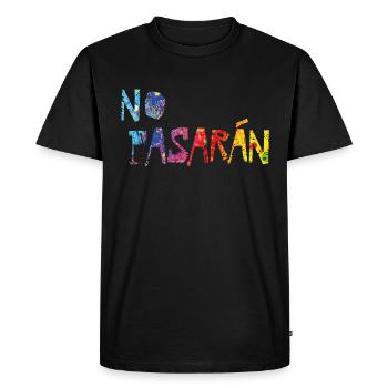 Pas de Pasaran - T-shirt Premium bio Homme - noir - Devant - Nico (187cm)