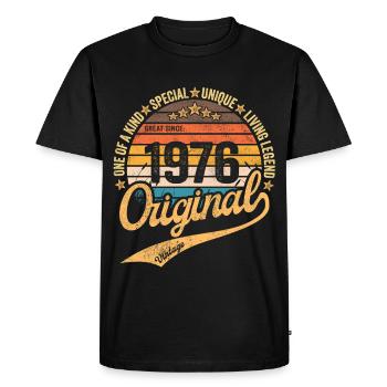 Original 1976 – Vintage Living Legend - Men's Premium Organic T-Shirt - black - Front - Nico (187cm)