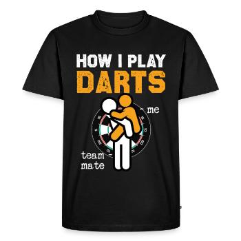 Darts Umarmung Teamgeist - T-shirt Premium bio Homme - noir - Devant - Nico (187cm)
