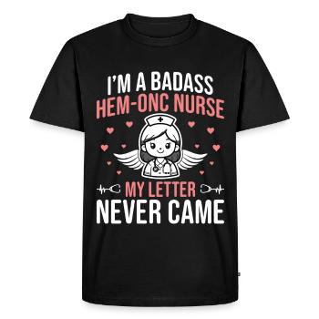  Hem/Onc Nurse Appreciation Month Hematology - Men's Premium Organic T-Shirt - black - Front - Nico (187cm)