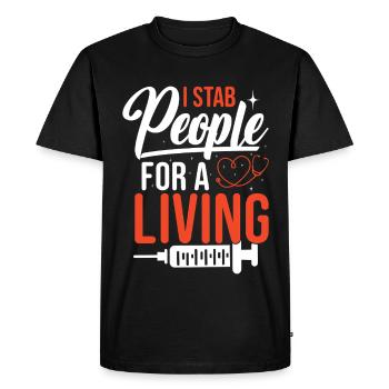  Hematology Nursing School Hem/Onc Nurse - Men's Premium Organic T-Shirt - black - Front - Nico (187cm)