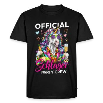 Official Schlager Party Crew - Men's Premium Organic T-Shirt - black - Front - Nico (187cm)