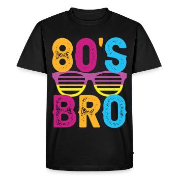 80s Birthday 80s Fancy Dress Party - Men's Premium Organic T-Shirt - black - Front - Nico (187cm)