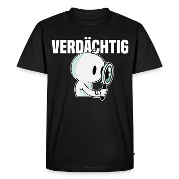 Détective - T-shirt Premium bio Homme - noir - Devant - Nico (187cm)