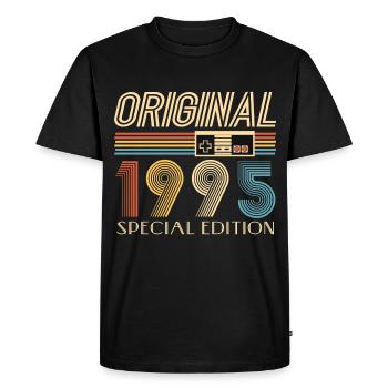 Gamer 30e anniversaire 30e anniversaire Original 1995 - T-shirt Premium bio Homme - noir - Devant - Nico (187cm)