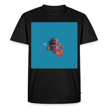 TEXTURA_DE_COLOR #28 - T-shirt Premium bio Homme - noir - Devant - Nico (187cm)