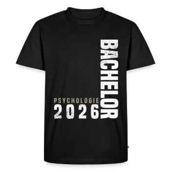 Licence en psychologie 2026 - T-shirt Premium bio Homme - noir - Devant - Nico (187cm)