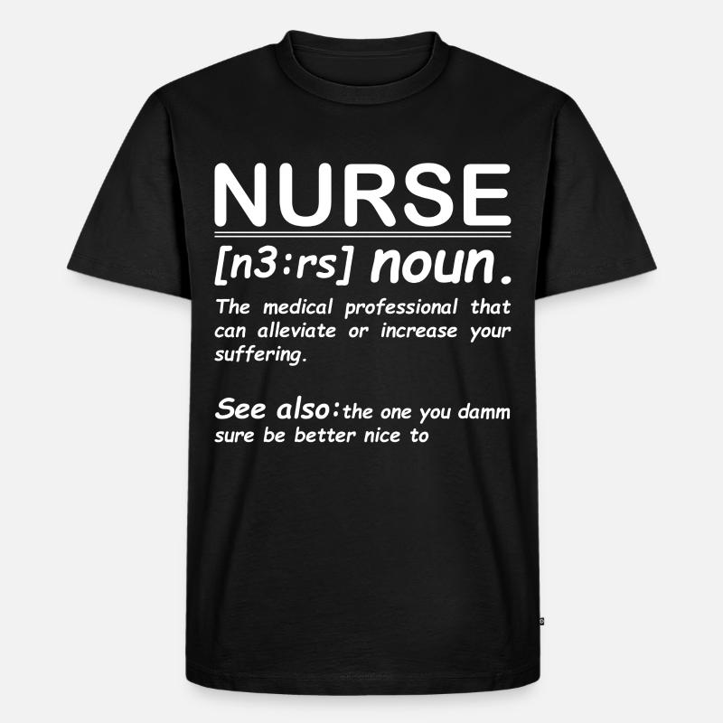 Krankenschwester - Männer Premium Bio T-Shirt - Schwarz