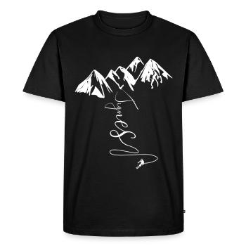 Tignes High altitude ski resort Espace Killy - Men's Premium Organic T-Shirt - black - Front - Nico (187cm)