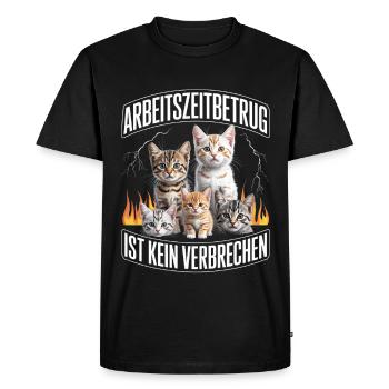 Arbeitszeitbetrug Ist Kein Verbrechen Y2K Bootleg - Männer Premium Bio T-Shirt - Schwarz - Vorne - Nico (187cm)