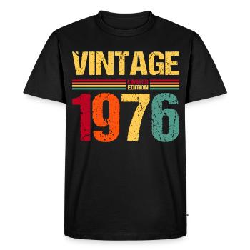 50e anniversaire édition limitée 1976 - T-shirt Premium bio Homme - noir - Devant - Nico (187cm)