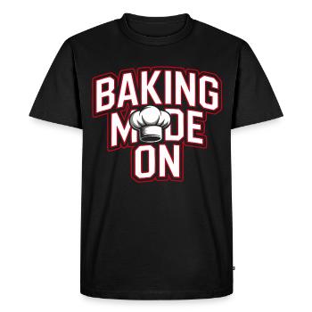 Baking Mode - Chef's Hat Design - Men's Premium Organic T-Shirt - black - Front - Nico (187cm)