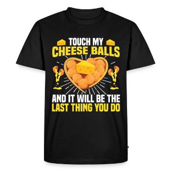 Costume de boule de fromage Mix Boule de fromage Foodie Cheese - T-shirt Premium bio Homme - noir - Devant - Nico (187cm)