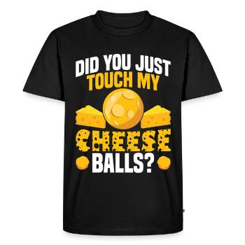 Costume de boule de fromage Foodie Snacks pour femmes - T-shirt Premium bio Homme - noir - Devant - Nico (187cm)