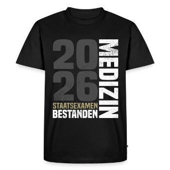 State examination in medicine passed - Men's Premium Organic T-Shirt - black - Front - Nico (187cm)