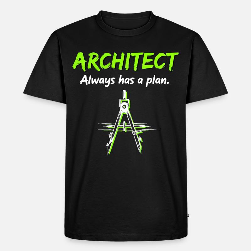 Architecture Compass Construction Plan Architect - Men's Premium Organic T-Shirt - black