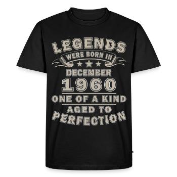Décembre 1960 Vintage Anniversaire Cadeau Rétro - T-shirt Premium bio Homme - noir - Devant - Nico (187cm)