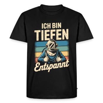 Diving I'm Deeply Relaxed Diving Helmet - Men's Premium Organic T-Shirt - black - Front - Nico (187cm)