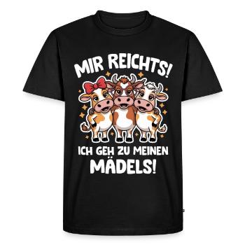Farmer I've had enough, I'm going to my girls - Men's Premium Organic T-Shirt - black - Front - Nico (187cm)