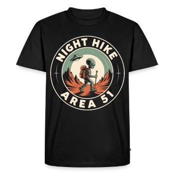 Funny Area 51 Alien OVNI Randonnée Randonnée - T-shirt Premium bio Homme - noir - Devant - Nico (187cm)