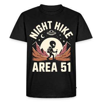 Funny Area 51 Alien OVNI Randonnée Randonnée - T-shirt Premium bio Homme - noir - Devant - Nico (187cm)