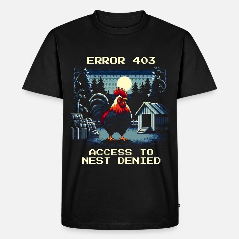 Zugang verweigert | Nest Error 403 - Männer Premium Bio T-Shirt - Schwarz