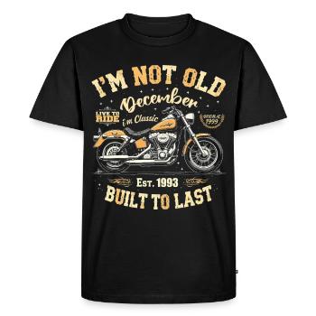 Je ne suis pas vieux Décembre Année de construction 1993 - T-shirt Premium bio Homme - noir - Devant - Nico (187cm)