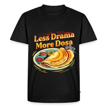 Tamoul Tamilisch Sri Lanka Moins de drame Plus de Dosa - T-shirt Premium bio Homme - noir - Devant - Nico (187cm)