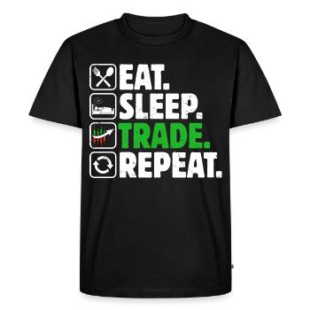 Stock Exchange Trading Crypto Stock Market Trader - Men's Premium Organic T-Shirt - black - Front - Nico (187cm)