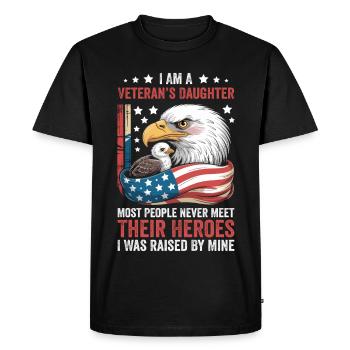 Soldiers' daughters: Heroes are raised at home - Men's Premium Organic T-Shirt - black - Front - Nico (187cm)