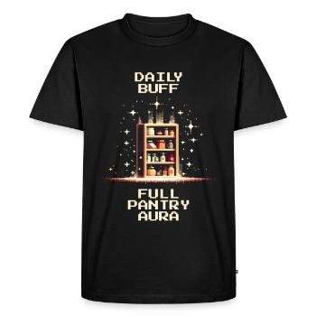 Full pantry | Pixel Art - Men's Premium Organic T-Shirt - black - Front - Nico (187cm)