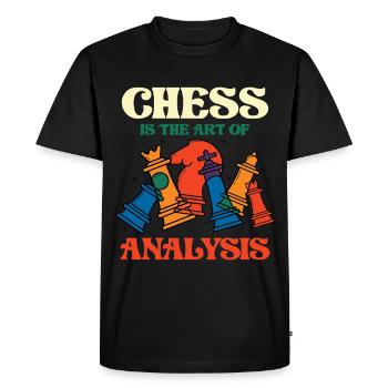 Chess is the art of analysis - Men's Premium Organic T-Shirt - black - Front - Nico (187cm)