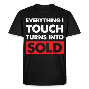 Everything I touch sells - Men's Premium Organic T-Shirt - black - Front - Nico (187cm)
