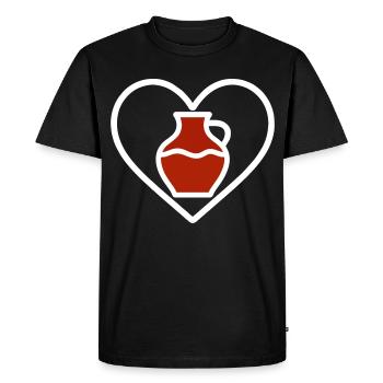 Pottery Heart Ceramic Vase Clay Art Craft - Men's Premium Organic T-Shirt - black - Front - Nico (187cm)