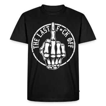 My Last F*ck Off - Conception du majeur du squelette - T-shirt Premium bio Homme - noir - Devant - Nico (187cm)