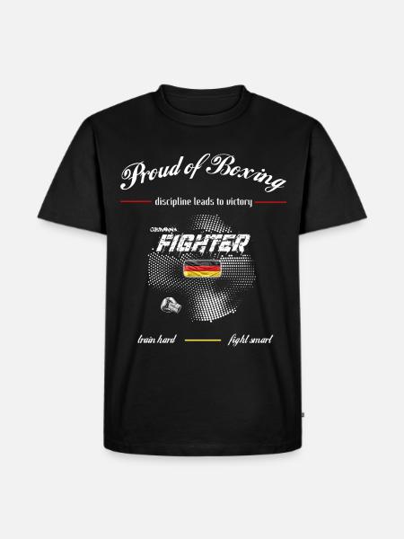 fighter germany - Proud of Boxing - Men's Premium Organic T-Shirt - black