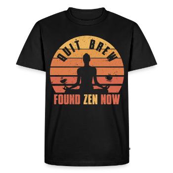 Sevrage du café Un ancien buveur de café arrête l’infusion - T-shirt Premium bio Homme - noir - Devant - Nico (187cm)