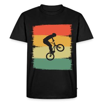 Le BMX - T-shirt Premium bio Homme - noir - Devant - Nico (187cm)