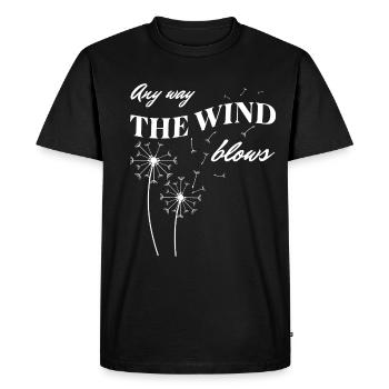 Quoi qu’il en soit – Liberté du Pissenlit - T-shirt Premium bio Homme - noir - Devant - Nico (187cm)