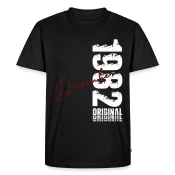 44e anniversaire Original Décembre Né en 1982 - T-shirt Premium bio Homme - noir - Devant - Nico (187cm)