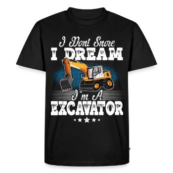 Opérateur d’excavatrice - T-shirt Premium bio Homme - noir - Devant - Nico (187cm)